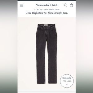 Abercrombie & Fitch Ultra High Rise 90s Slim Straight Jean